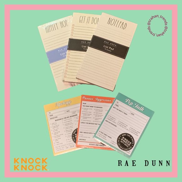 🟫 RL-6️⃣ Different Notepads Rae Dunn and Knock Knock Pads - Picture 14 of 16